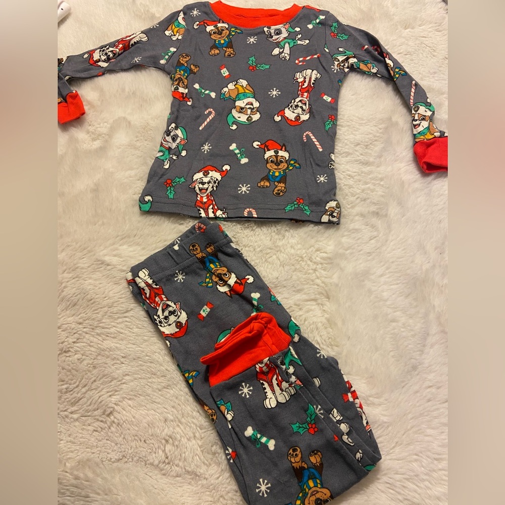 NWOT Nickelodeon 2-piece Paw Patrol 2T toddler Christmas character pajamas - Picture 2 of 5